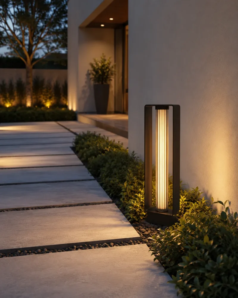 Frame Black Outdoor Post Lamp for Garden, Pathway and Villa Entrance Lighting - Image 4