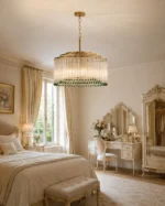 Bronze Glass Fringe Chandelier - Image 3