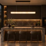 Cloud Stone Linear Pendant Light – Modern Marble LED Kitchen Island Lighting - Image 4