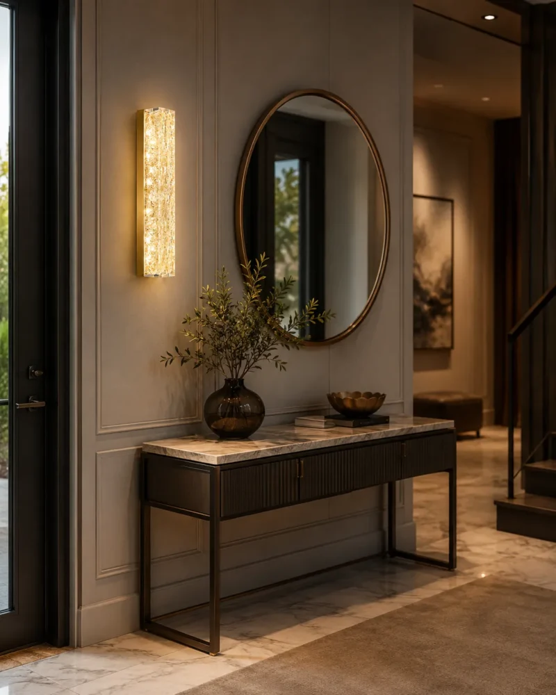 Modern Resin Wall Light | Full Spectrum LED Wall Sconce Bedroom & Hallway Lighting - Image 4