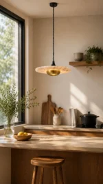 Modern Marble Pendant Light | Natural Stone LED Pendant Lighting Fixture for Interiors - Image 3