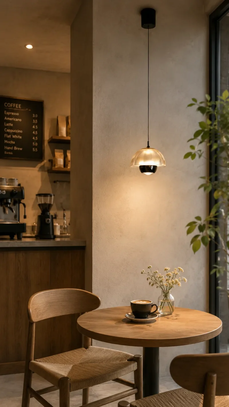 Full Spectrum Eye-Care Pendant Light – Cream White Modern LED Pendant Light - Image 2