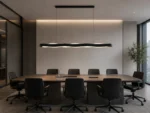 Modern Wave Linear Pendant Light | Minimalist LED Wave Chandelier - Image 3