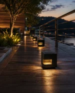 Modern Solar Cube Landscape Light | Outdoor LED Garden Cube 3000K Warm White - Image 2