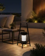 Grau Black Solar Outdoor Table Lamp for Garden and Patio Lighting - Image 2