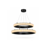 Alabaster Avalon Halo Chandelier in Brass or Black
