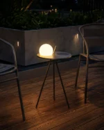 Soluna Solar Tripod Outdoor Table Lamp for Patio and Garden Lounge Lighting - Image 4