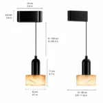 Aurora Adjustable Alabaster Wall Pendant Light – Modern Minimalist LED Sconce Series - Image 5