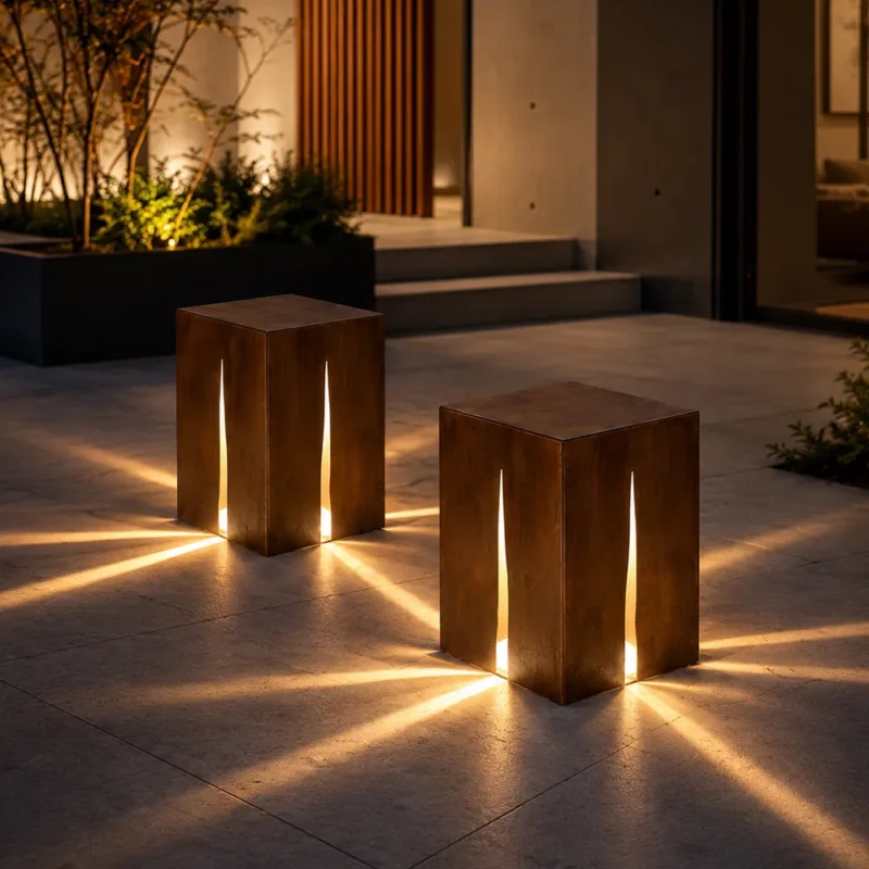 Square Outdoor Floor Lamp | Minimalist Garden Landscape LED Light - Image 3