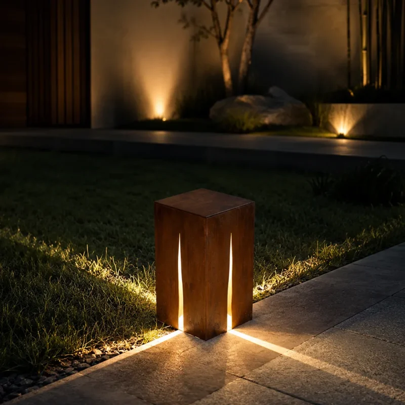 Square Outdoor Floor Lamp | Minimalist Garden Landscape LED Light - Image 4