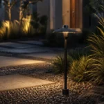Shadowcap Modern Black Aluminum Outdoor Path Light - Image 2
