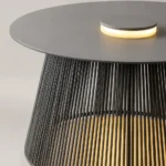 Nit Woven Solar Outdoor Floor Lamp for Patio and Garden Lounge Lighting - Image 5