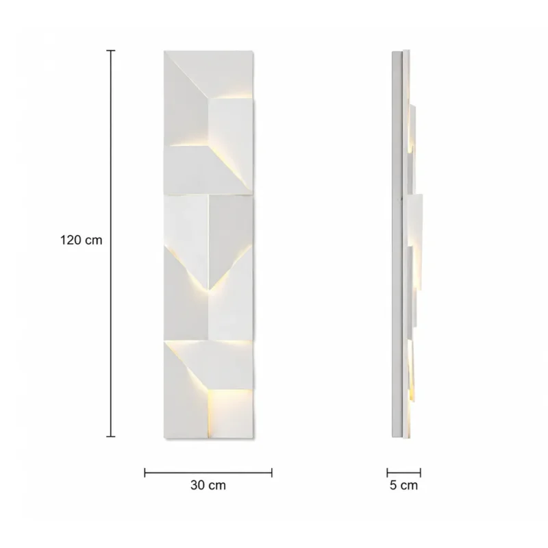 LUMINA GEO Wall Light – Ultra Slim Geometric Stainless Steel LED Sconce Series - Image 3