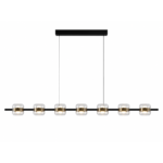 Brass Glass Linear Pendant Light – Modern LED Kitchen Island Lighting