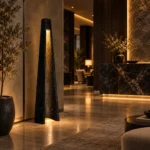Modern Marble Pyramid Floor Lamp | Cascading Light - Image 3