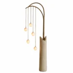 Modern Arc Glass Globe Floor Lamp | 6-Light LED Design