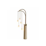 Modern Arc Glass Globe Floor Lamp | 6-Light LED Design