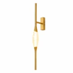 Modern Brass LED Wall Light | Vertical Acrylic Sconce