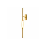 Modern Brass LED Wall Light | Vertical Acrylic Sconce