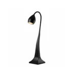 Artistic Curved Wooden Floor Lamp | Matte Black