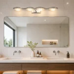 Modern Chrome LED Vanity Mirror Light | Wave Bathroom Lamp - Image 5
