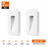 2pcs 3W LED Recessed Stair Light | Hidden Wall Step Lamp - Image 2