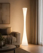 Modern Curved LED Floor Lamp | Indoor & Outdoor Lighting - Image 5