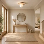 Travertine Ceiling Light – Minimalist Stone Glass LED Lamp - Image 2