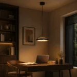 Black Minimalist LED Pendant Light – Modern Metal Acrylic Hanging Lamp - Image 5