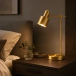 Adjustable Brass Table Lamp | Modern LED Reading Desk Light - Image 2