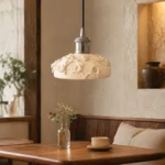 Vintage Floral Pendant Light | French Resin Lighting Fixture - Image 5