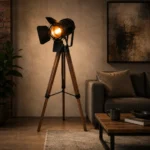 Vintage Tripod Floor Lamp | Industrial Lighting - Image 4
