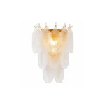Crystal Leaf Wall Light | Luxury Gold Wall Sconce