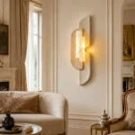 Gypsum Wall Light | Sculptural G9 LED Wall Sconce - Image 3