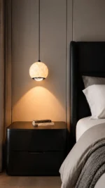 Natural Marble Pendant Light | Minimalist LED Hanging Lighting Fixture - Image 6