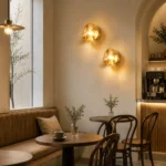 Amber Glass Wall Light | Dimmable LED Wall Sconce - Image 5