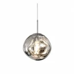 Molten Glass Globe Pendant Light | Modern Art Glass Fixture