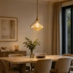 Art Glass Pendant Light | Modern Luxury Gold LED Ceiling Lighting Fixture - Image 5