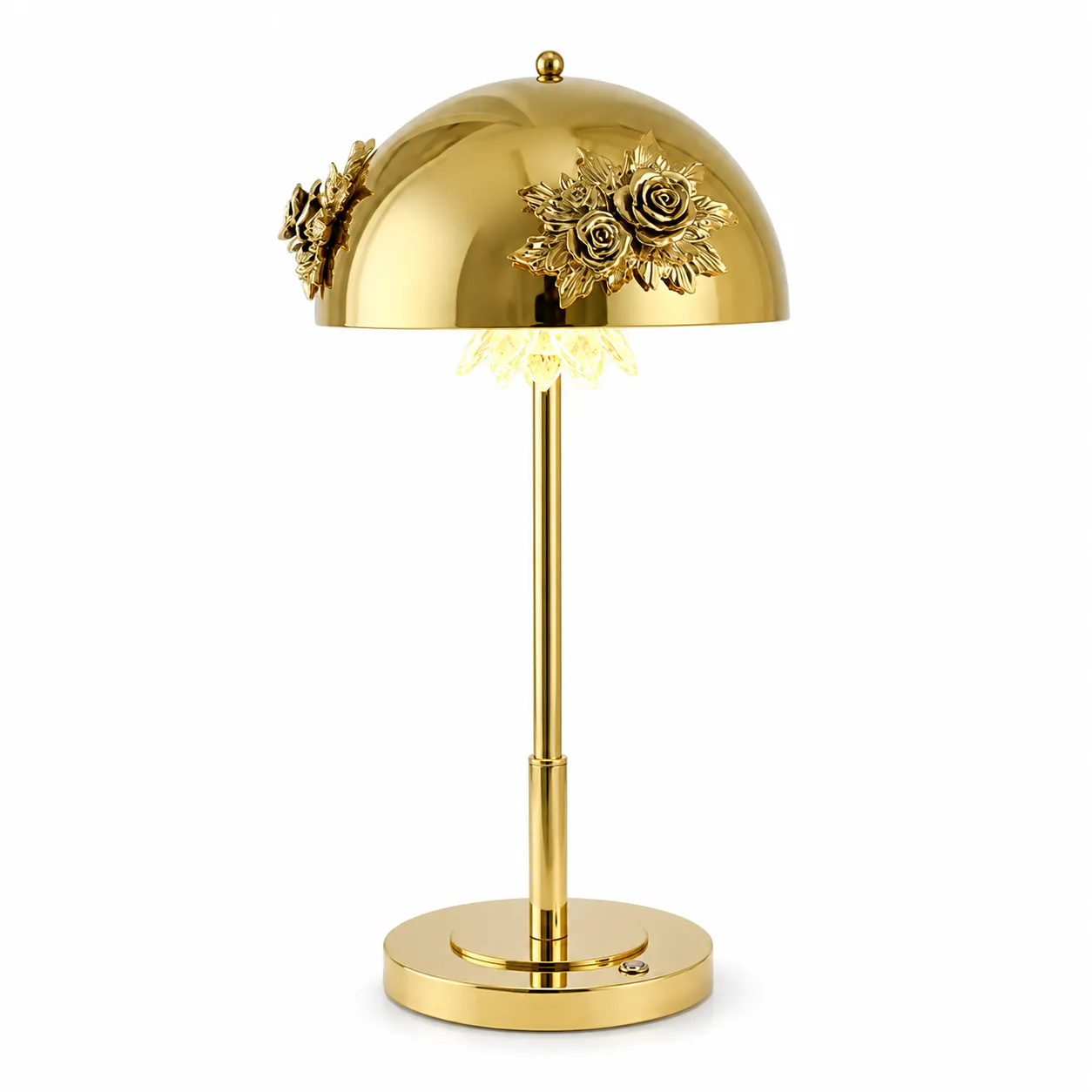 0c015ea9-ddeb-49dd-ad43-c8e94d81af22_11zon Floral Dome Table Lamp | French Vintage Iron LED Bedside Lighting Fixture - Image 1