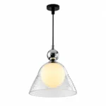 Ripple Glass Pendant Light – Clear Glass Modern LED Pendant Lamp