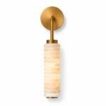 Marble Wall Light | Natural Stone Brass Wall Sconce