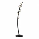 Curved Glass Globe LED Floor Lamp | Art Deco