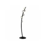 Curved Glass Globe LED Floor Lamp | Art Deco