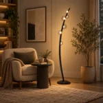 Curved Glass Globe LED Floor Lamp | Art Deco - Image 2