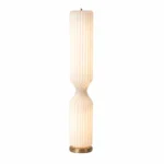 Pleated Twist Fabric Floor Lamp | Cream White