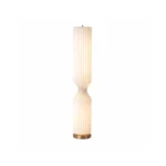 Pleated Twist Fabric Floor Lamp | Cream White