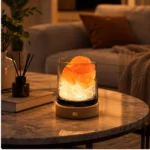 Aroma Stone Bedside Lamp | USB LED Night Light with Wooden Base - Image 2