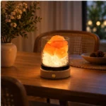 Aroma Stone Bedside Lamp | USB LED Night Light with Wooden Base - Image 4