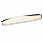 Modern Curved LED Vanity Light | Chrome Bathroom Mirror Lamp