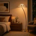 Leather Arc Floor Lamp | Modern LED Ambient Light - Image 4